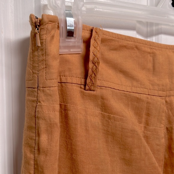 British India Carmel Mid Rise Ramie Lined Wide Leg Pants Jr Size 3 - Picture 6 of 7